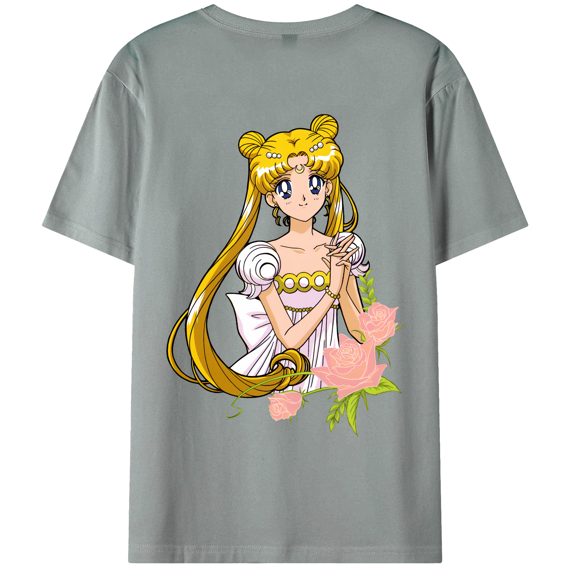 （画像用） 美少女戦士セーラームーン 愛野 美奈子 あいの みなこ Sailor Moon Aino Minako 綿100％ メンズ半袖Tシャツ（バックプリント） 通気性